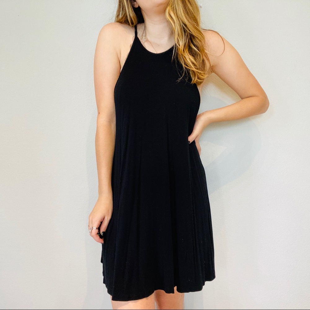 CLEARANCE black flowy tank dress - Picture 2 of 7